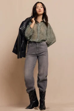 Slowlove Blusas-Camisa estampada Verde