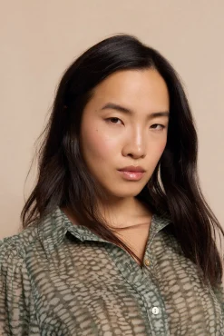 Slowlove Blusas-Camisa estampada Verde