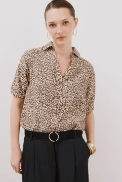 Cortefiel Blusas-Camisa estampado animal Impressão