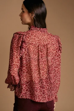 Polín Et Moi Blusas-Camisa estampado Lidia com babados Granada