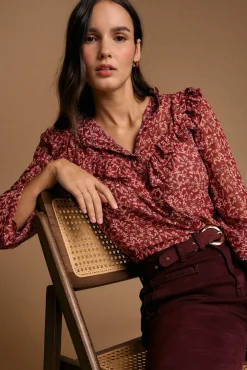 Polín Et Moi Blusas-Camisa estampado Lidia com babados Granada