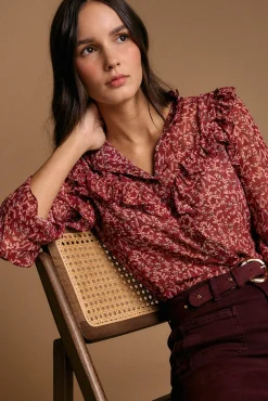 Polín Et Moi Blusas-Camisa estampado Lidia com babados Granada