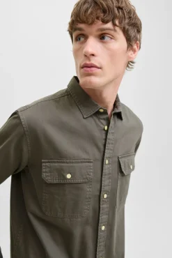 Jack & Jones Camisas-Camisa estilo sarja cru