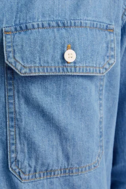 Jack & Jones Camisas-Camisa estilo sarja azul