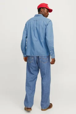 Jack & Jones Camisas-Camisa estilo sarja azul