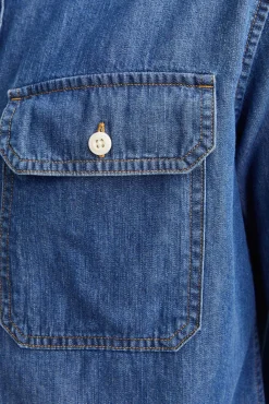 Jack & Jones Camisas-Camisa estilo sarja azul