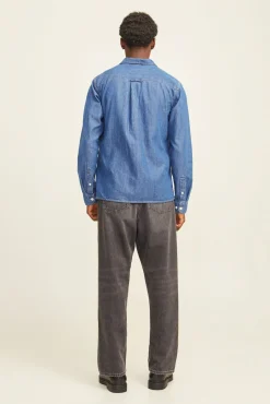 Jack & Jones Camisas-Camisa estilo sarja azul