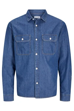 Jack & Jones Camisas-Camisa estilo sarja azul
