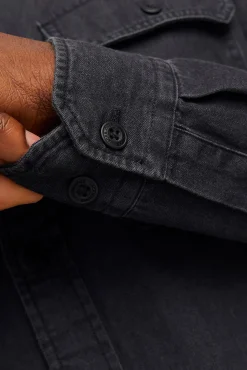 Jack & Jones Camisas-Camisa estilo sarja preto
