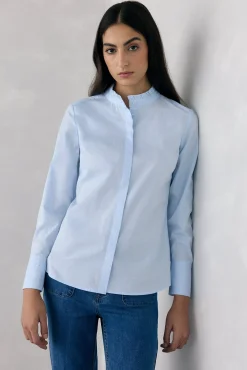 Pedro del Hierro Blusas-Camisa estrutura Azul