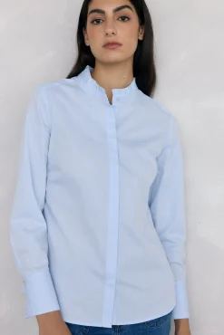 Pedro del Hierro Blusas-Camisa estrutura Azul