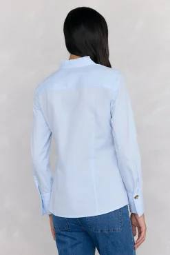 Pedro del Hierro Blusas-Camisa estrutura Azul