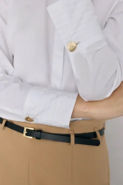 Pedro del Hierro Blusas-Camisa estrutura Branco