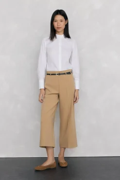 Pedro del Hierro Blusas-Camisa estrutura Branco