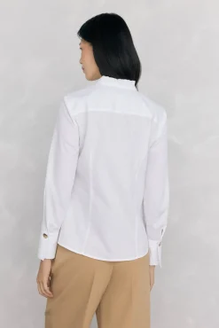 Pedro del Hierro Blusas-Camisa estrutura Branco