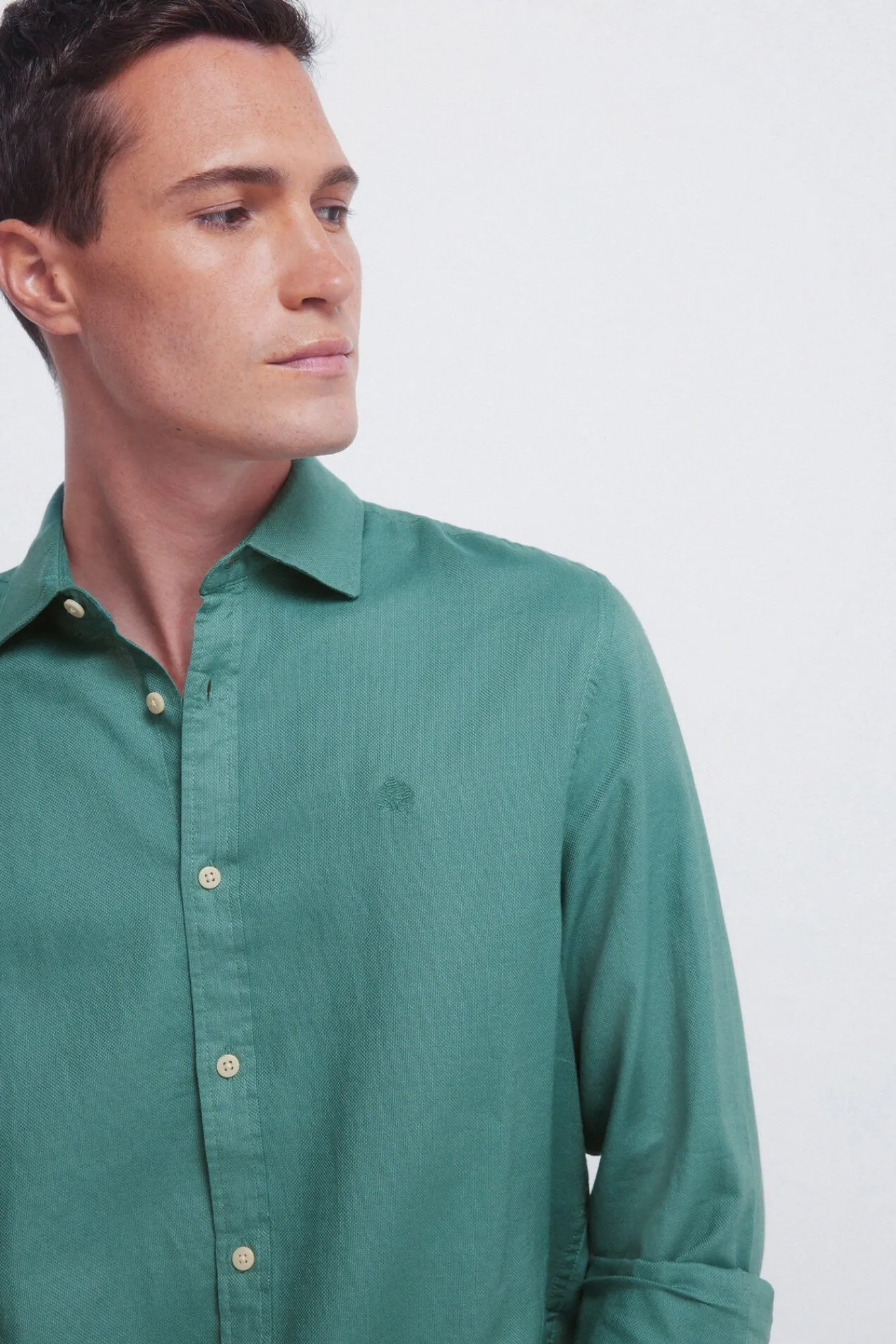 Springfield Camisas-Camisa estruturada verde