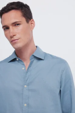 Springfield Camisas-Camisa estruturada azul