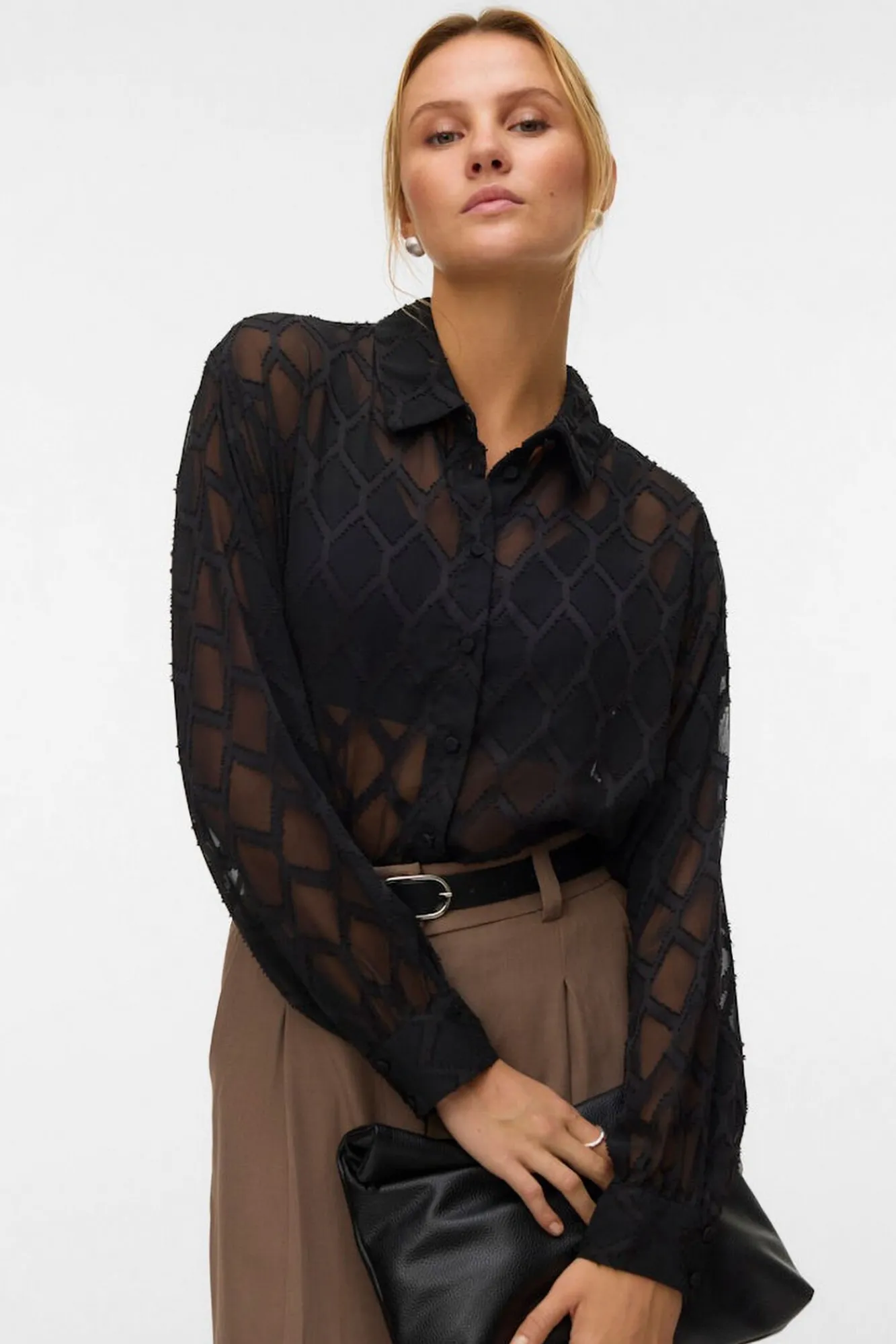 Vero Moda Blusas-Camisa estruturada Preto