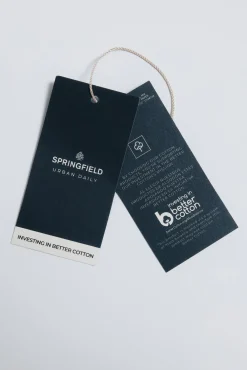 Springfield Camisas-Camisa estruturada de fácil cuidado cinzento