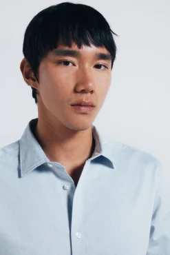 Springfield Camisas-Camisa estruturada de fácil cuidado azul