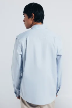 Springfield Camisas-Camisa estruturada de fácil cuidado azul