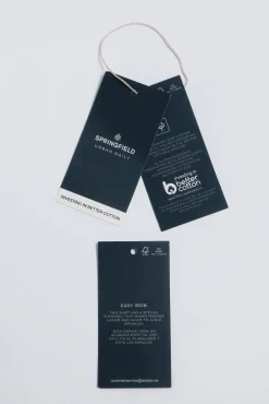 Springfield Camisas-Camisa estruturada de fácil cuidado azul