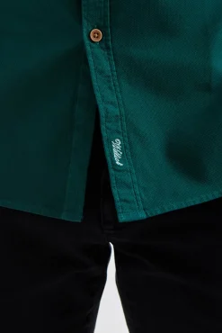 Williot Camisas-Camisa estruturada tingida em tecido Verde