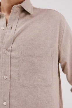 Cortefiel Camisas-Camisa flanela espinha Tostado