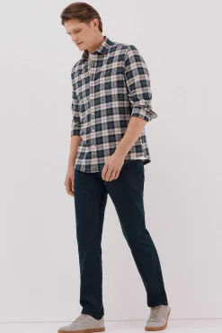 Cortefiel Camisas-Camisa flanela xadrez Azul