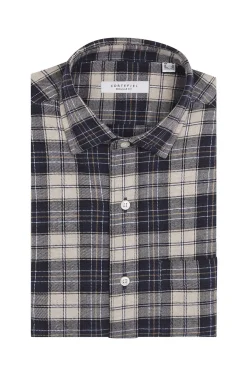 Cortefiel Camisas-Camisa flanela xadrez Azul