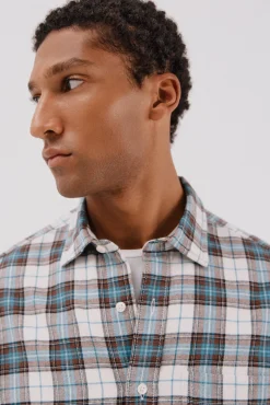 Cortefiel Camisas-Camisa flanela xadrez Azul