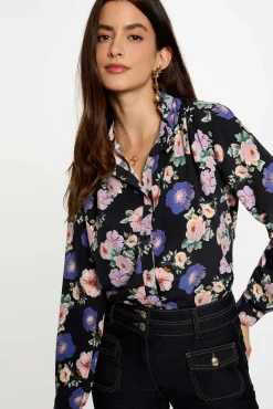 Morgan Blusas-Camisa fluida estampada Multicolorido