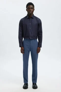 Selected Camisas-Camisa formal slim fit Azul