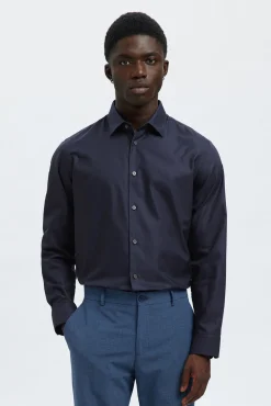 Selected Camisas-Camisa formal slim fit Azul