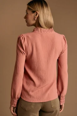 Polín Et Moi Blusas-Camisa gola bordada Luzma Subiu