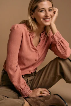 Polín Et Moi Blusas-Camisa gola bordada Luzma Subiu