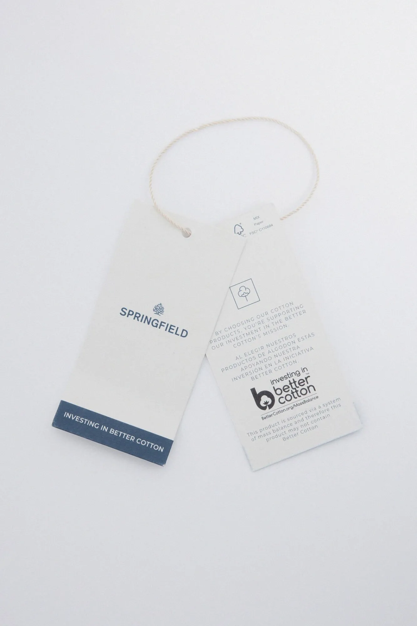 Springfield Camisas-Camisa jeans azul