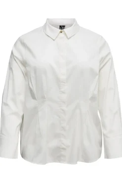 Vero Moda Curve Blusas-Camisa justa plus size Branco