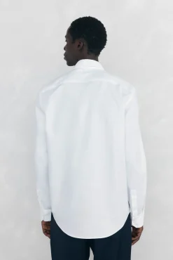 Pedro del Hierro Camisas-Camisa lisa fácil de passar Branco