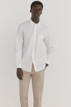 Pedro del Hierro Camisas-Camisa lisa sem ferro + anti-manchas Branco