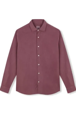 OOTO Camisas-Camisa liso de algodão tencel sarja Granada