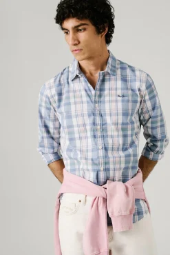 Pepe Jeans Camisas-Camisa manga comprida azul