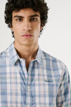 Pepe Jeans Camisas-Camisa manga comprida azul