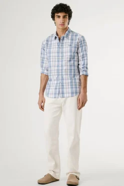 Pepe Jeans Camisas-Camisa manga comprida azul