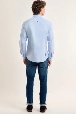 Valecuatro Camisas-Camisa masculina claro Espanha Azul