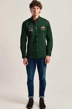 Valecuatro Camisas-Camisa masculina modelo cavalo Verde
