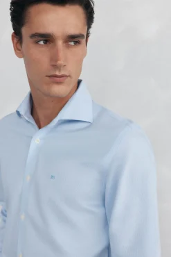 Pedro del Hierro Camisas|Camisas Clássicas-Camisa non iron + antimanchas Branco
