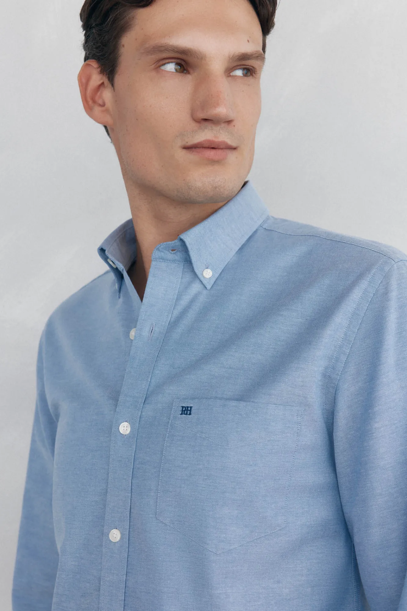 Pedro del Hierro Camisas-Camisa non-iron oxford liso Azul