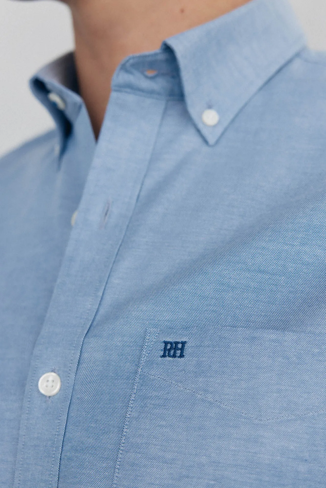 Pedro del Hierro Camisas-Camisa non-iron oxford liso Azul