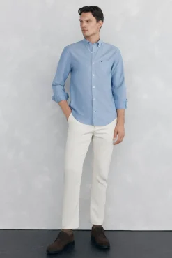 Pedro del Hierro Camisas-Camisa non-iron oxford liso Azul